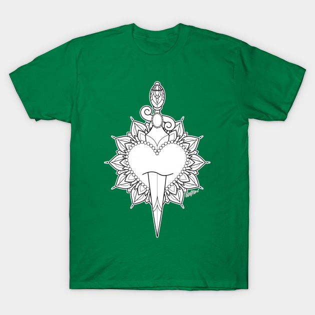 Dagger Heart T-Shirt by holly_astral